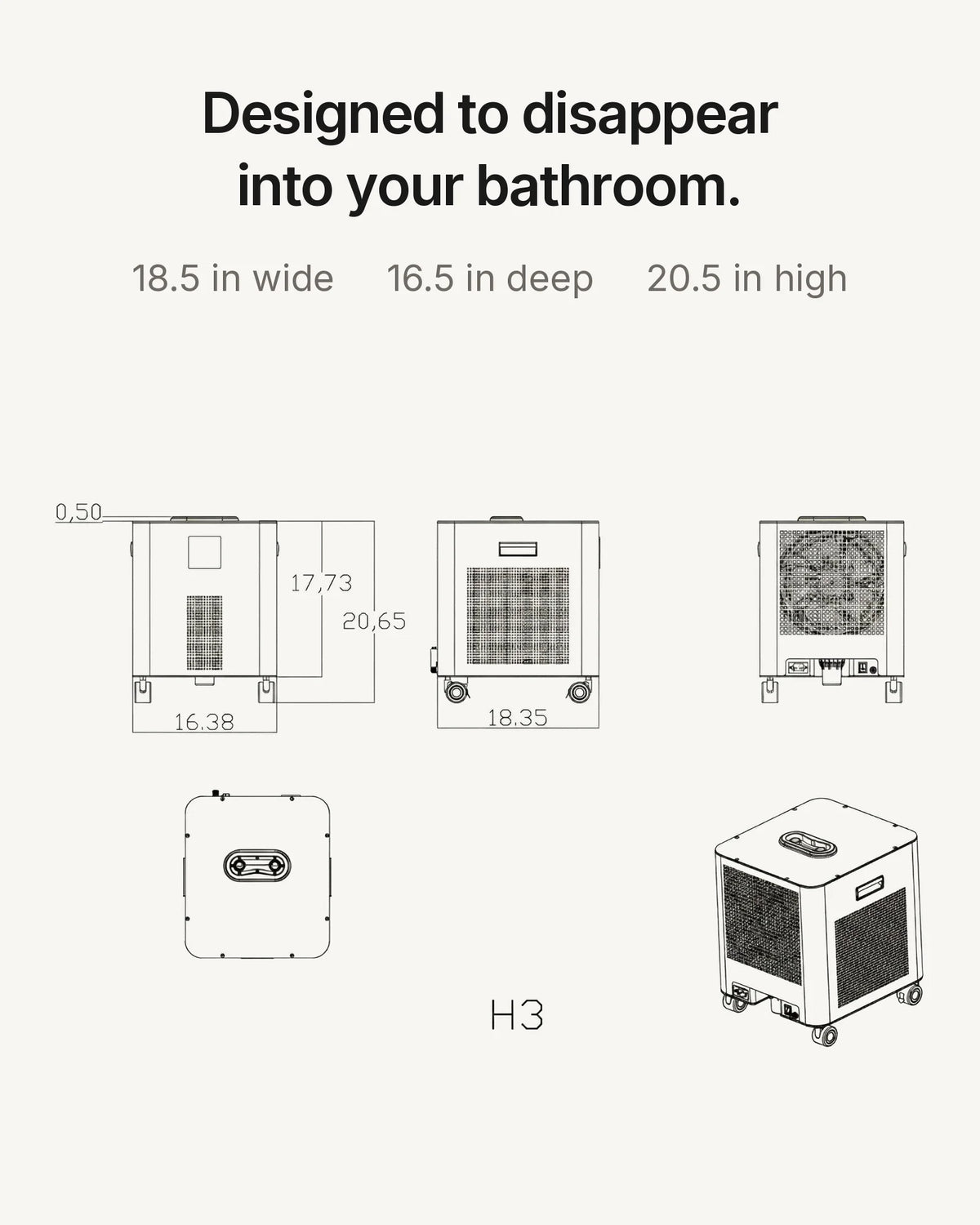 H3 — Cold Plunge Chiller for Your Bathtub
