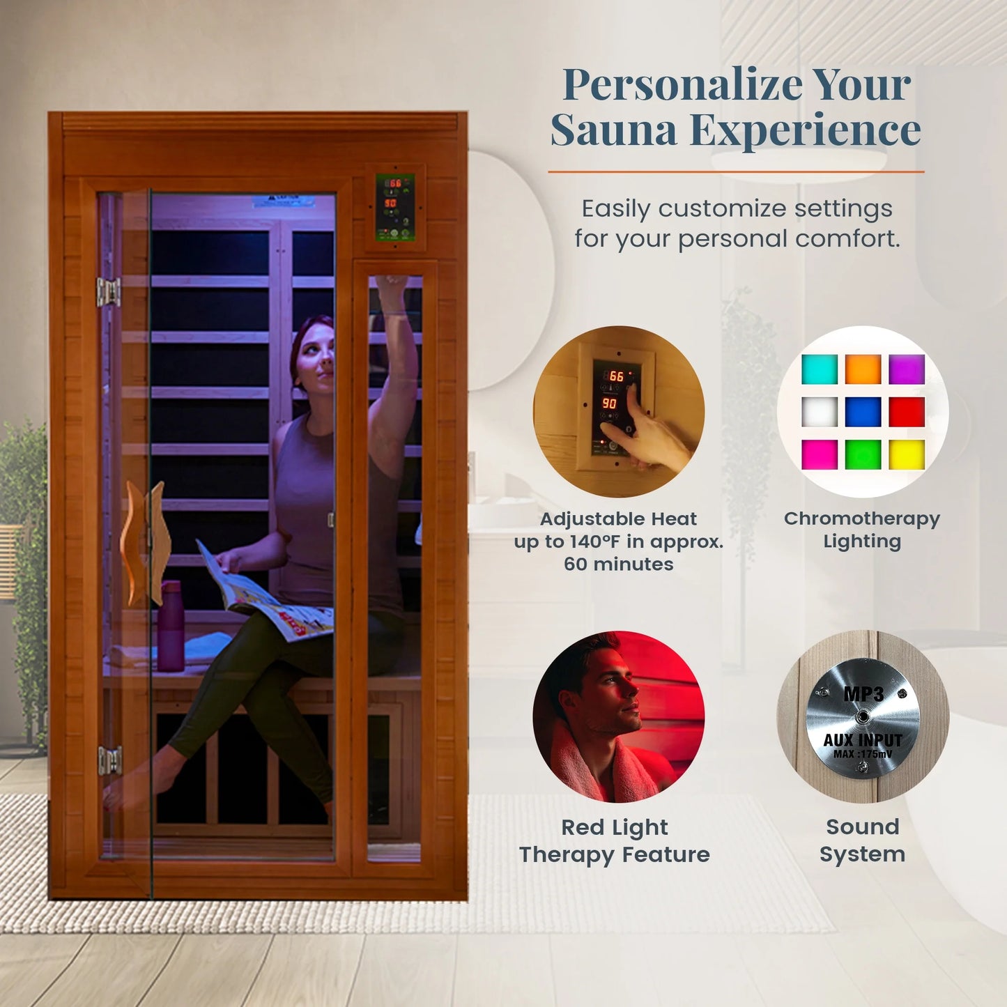 Barcelona Far Infrared Sauna - Low EMF - 2 Person